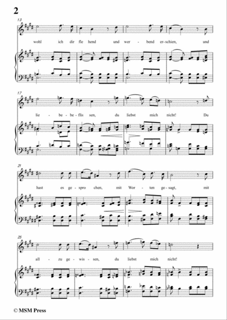 Schubert-Du Liebst mich nicht,Op.59 No.1,in c sharp minor,for Voice&Piano Voice scores gallery preview page 4
