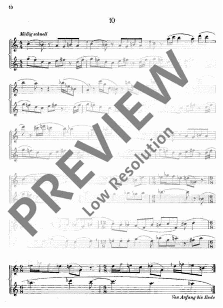 Reihe kleiner Duette Alto Recorder scores gallery preview page 15