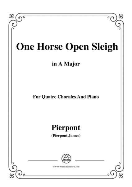 Pierpont-Jingle Bells(The One Horse Open Sleigh),in A Major,for Quatre Chorales image number null