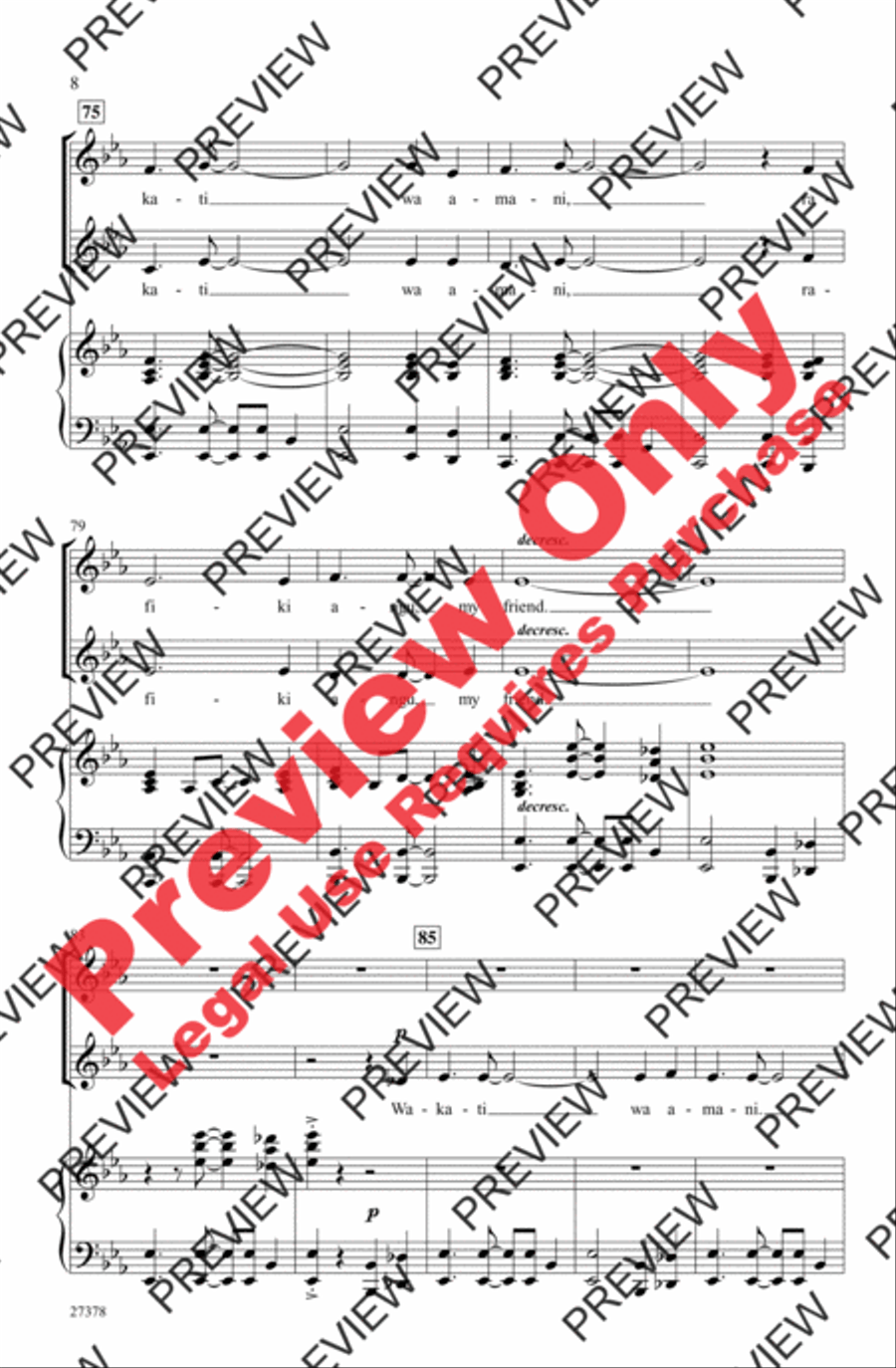 Wakati wa Amani 2-Part scores gallery preview page 8