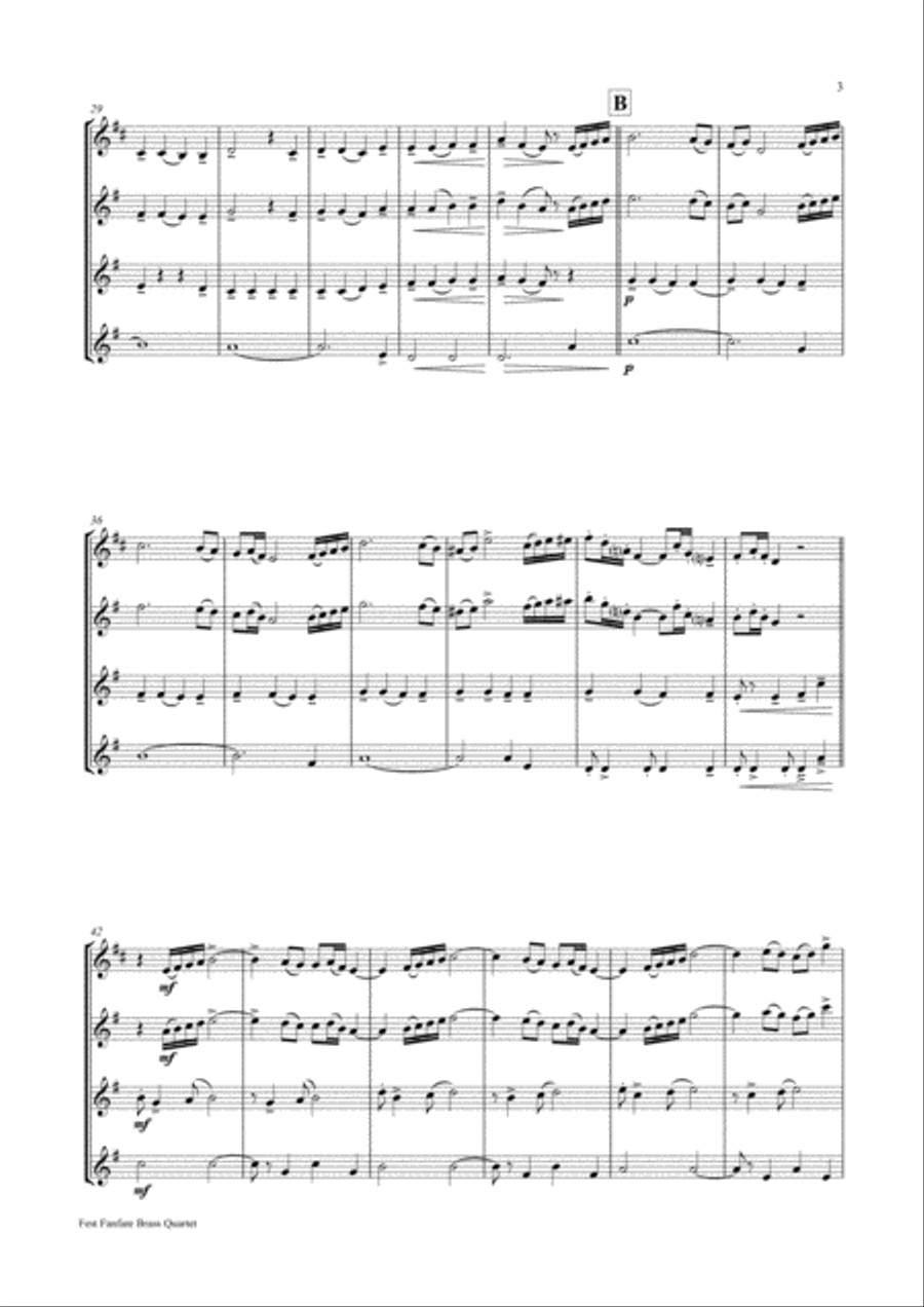 Fest Fanfare - Classical Festive Fanfare - Opener - Clarinet Trio Clarinet Trio scores gallery preview page 3