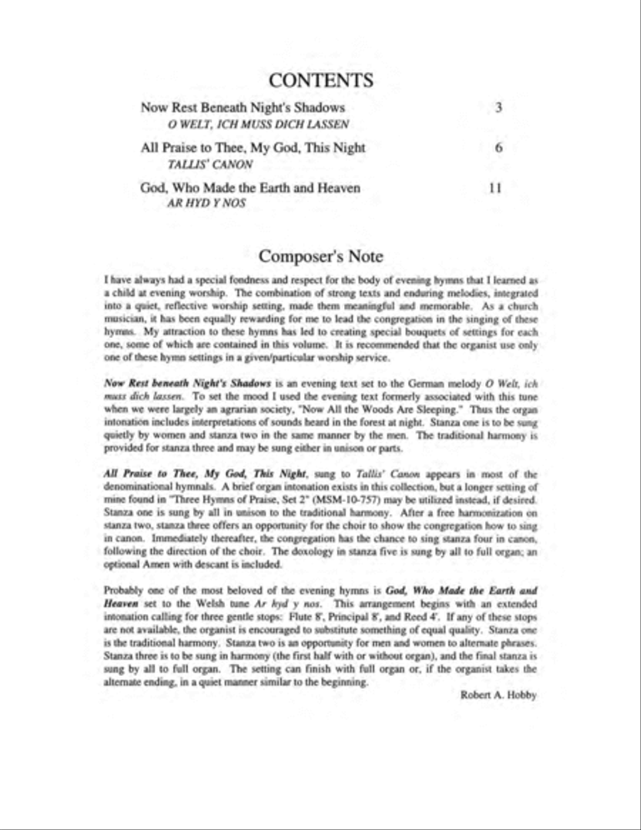 Three Evening Hymns, Set 2 Organ scores gallery preview page 2