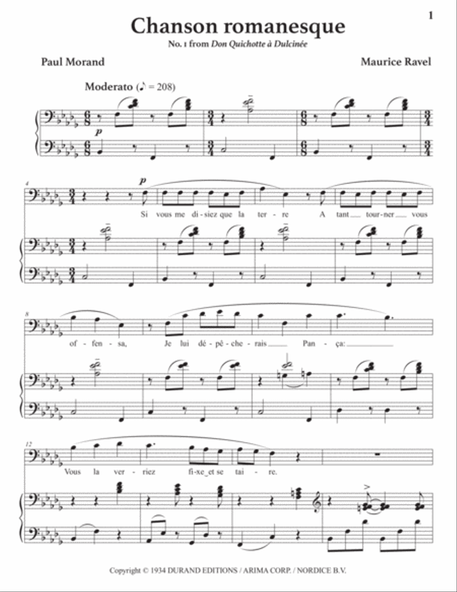 Chanson Romanesque Chanson Romanesque Voice scores gallery preview page 2