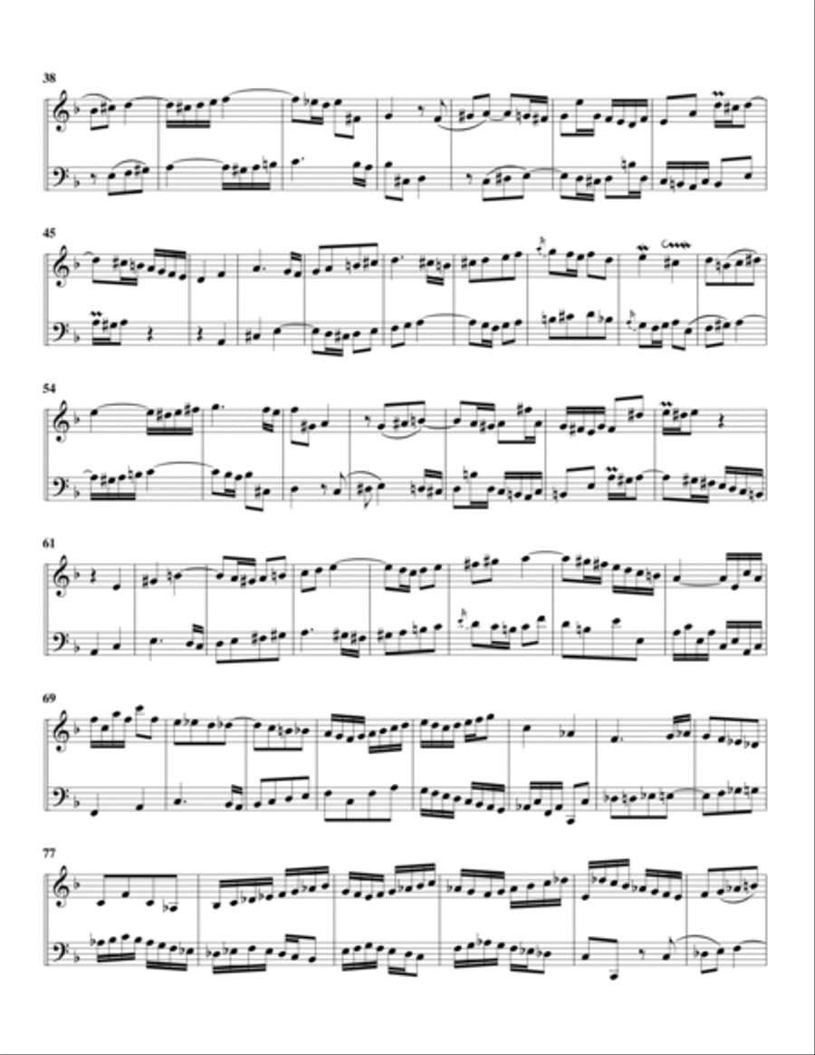 4 duets BWV 802-805 for harpsichord or organ Harpsichord scores gallery preview page 6