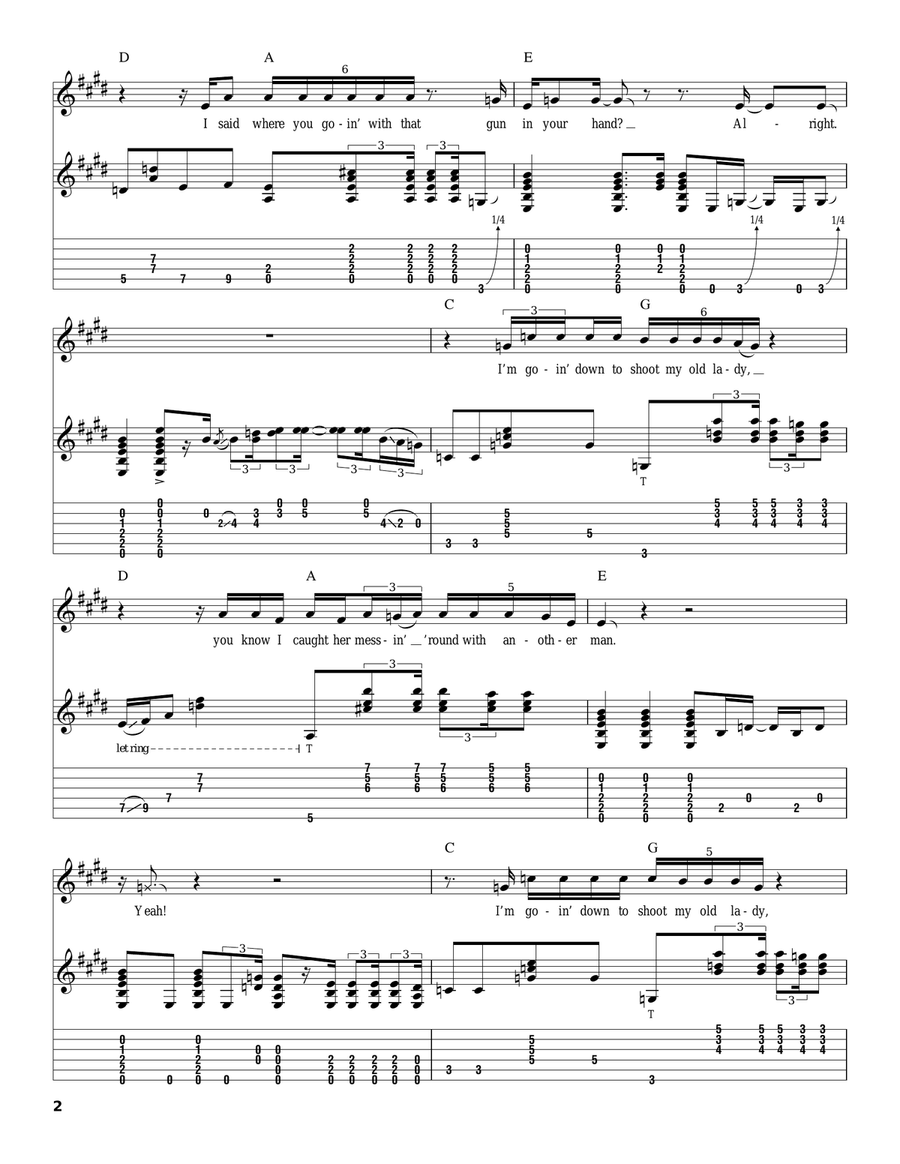 Hey Joe Hey Joe Acoustic Guitar scores gallery preview page 2