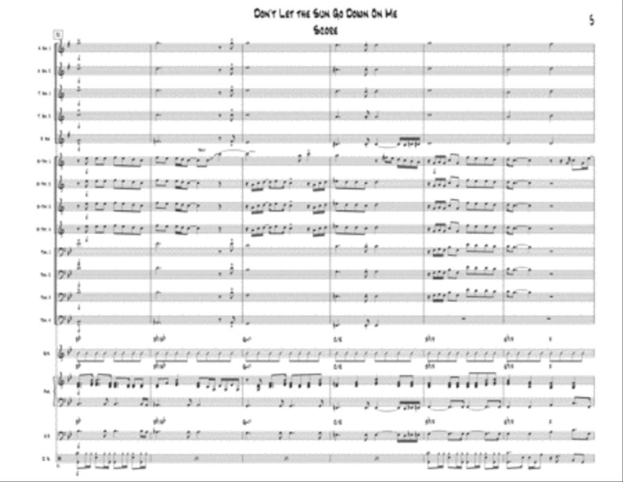 Don't Let The Sun Go Down On Me Jazz Ensemble scores gallery preview page 5
