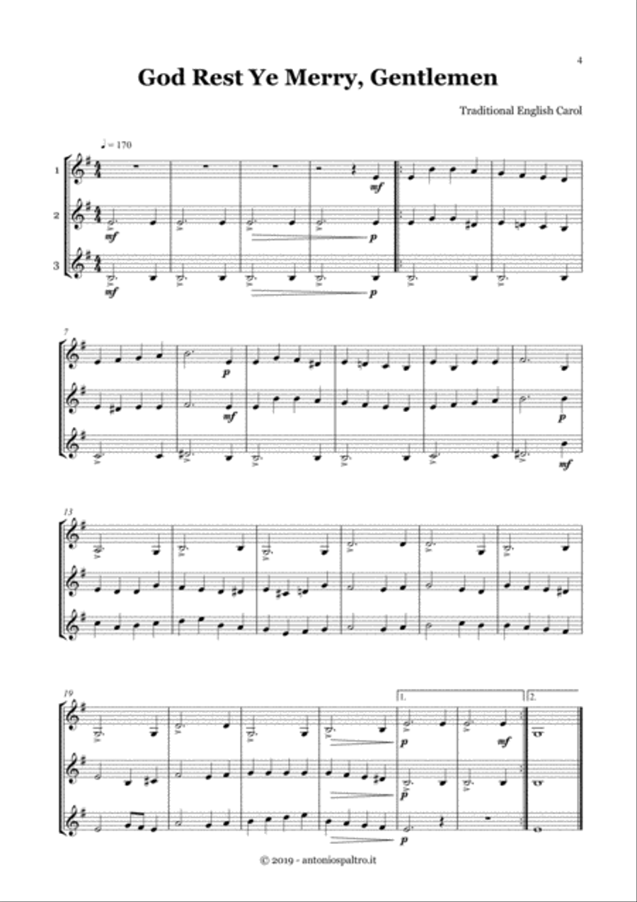 Christmas Carols Collection for Horn Trio image number null