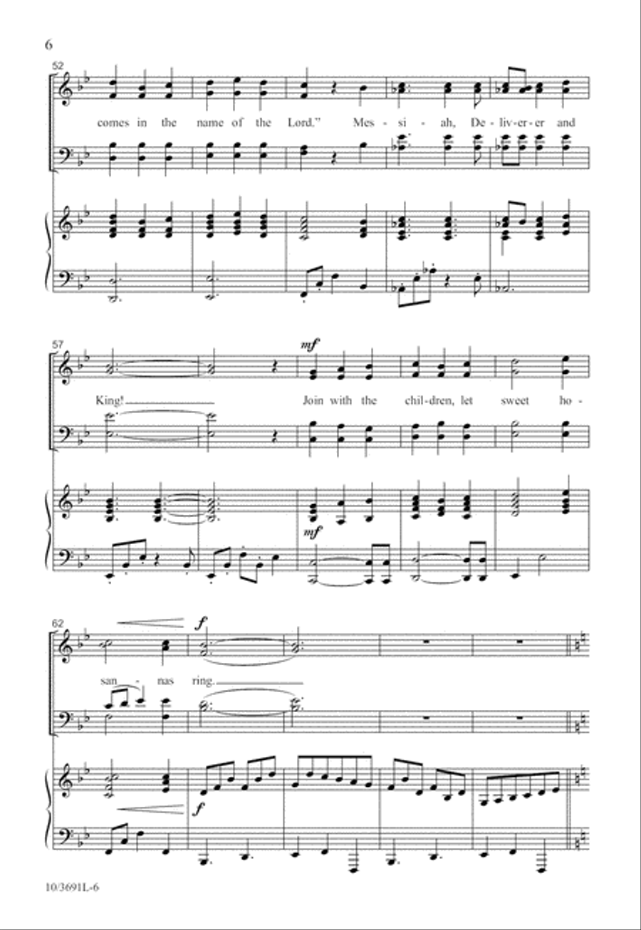 Let Sweet Hosannas Ring 4-Part scores gallery preview page 7