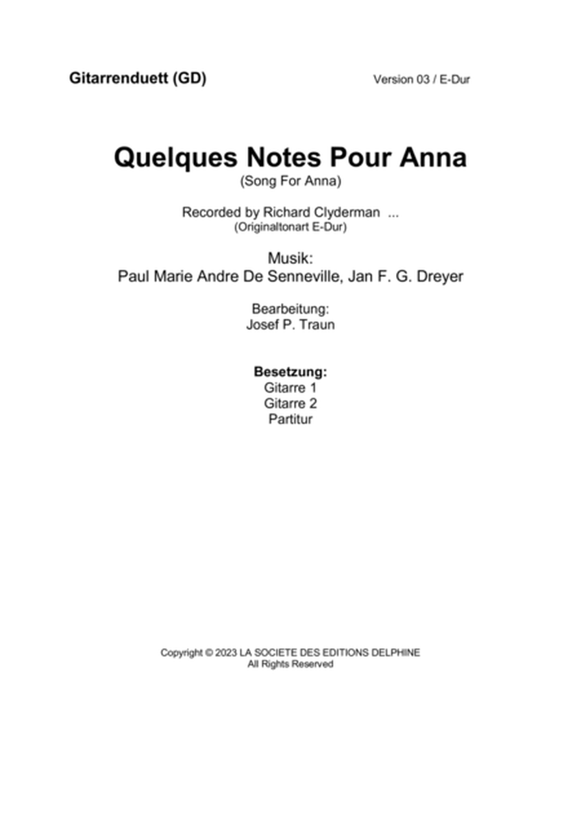 Quelques Notes Pour Anna image number null