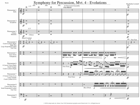 Symphony for Percussion, Mvt.4 - Evolutions