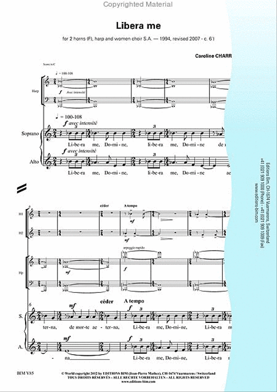 Libera me Libera me Choir scores gallery preview page 2