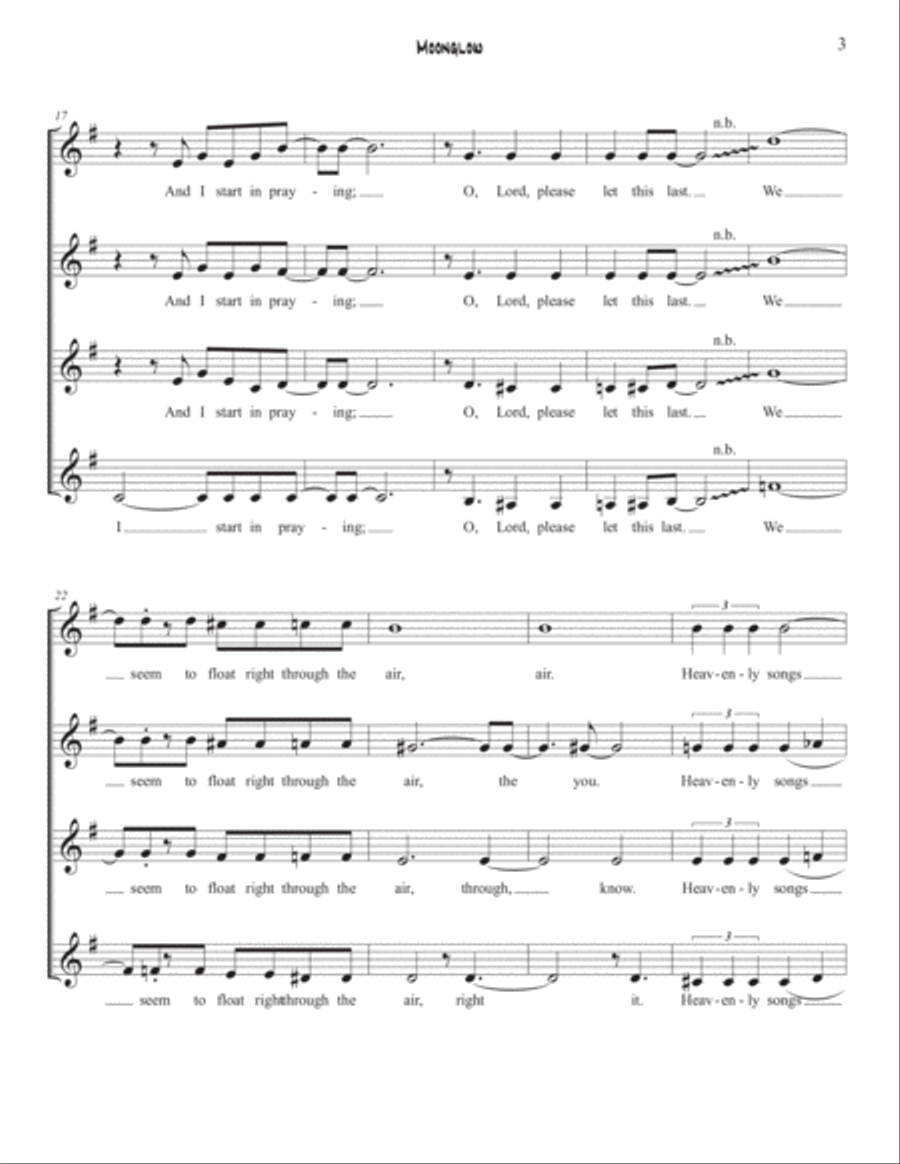 Moonglow Moonglow SSAA scores gallery preview page 3