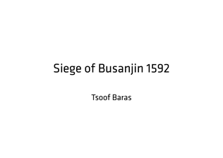 Siege of Busanjin 1592