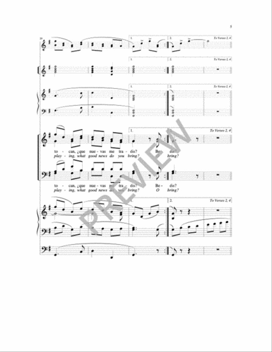 Campanas de Belen-Milligan 4-Part scores gallery preview page 13