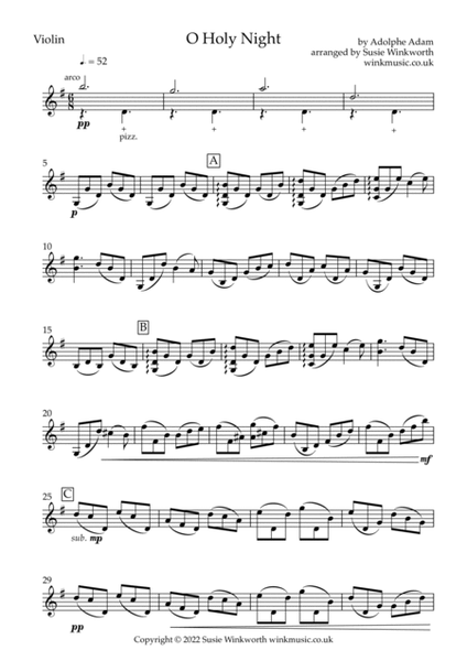 Traditional Christmas Carols for solo violin, Book 1 image number null