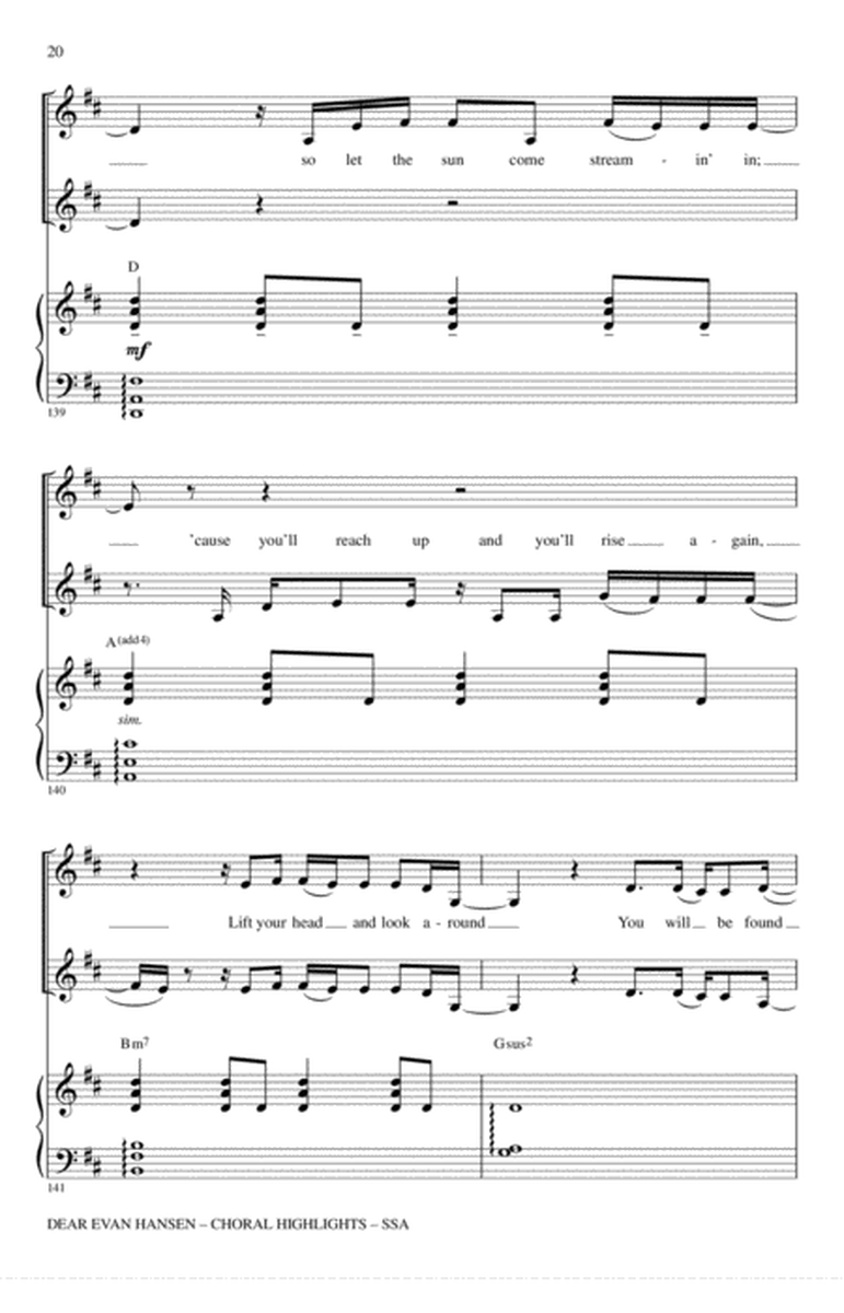 Dear Evan Hansen (Choral Highlights)