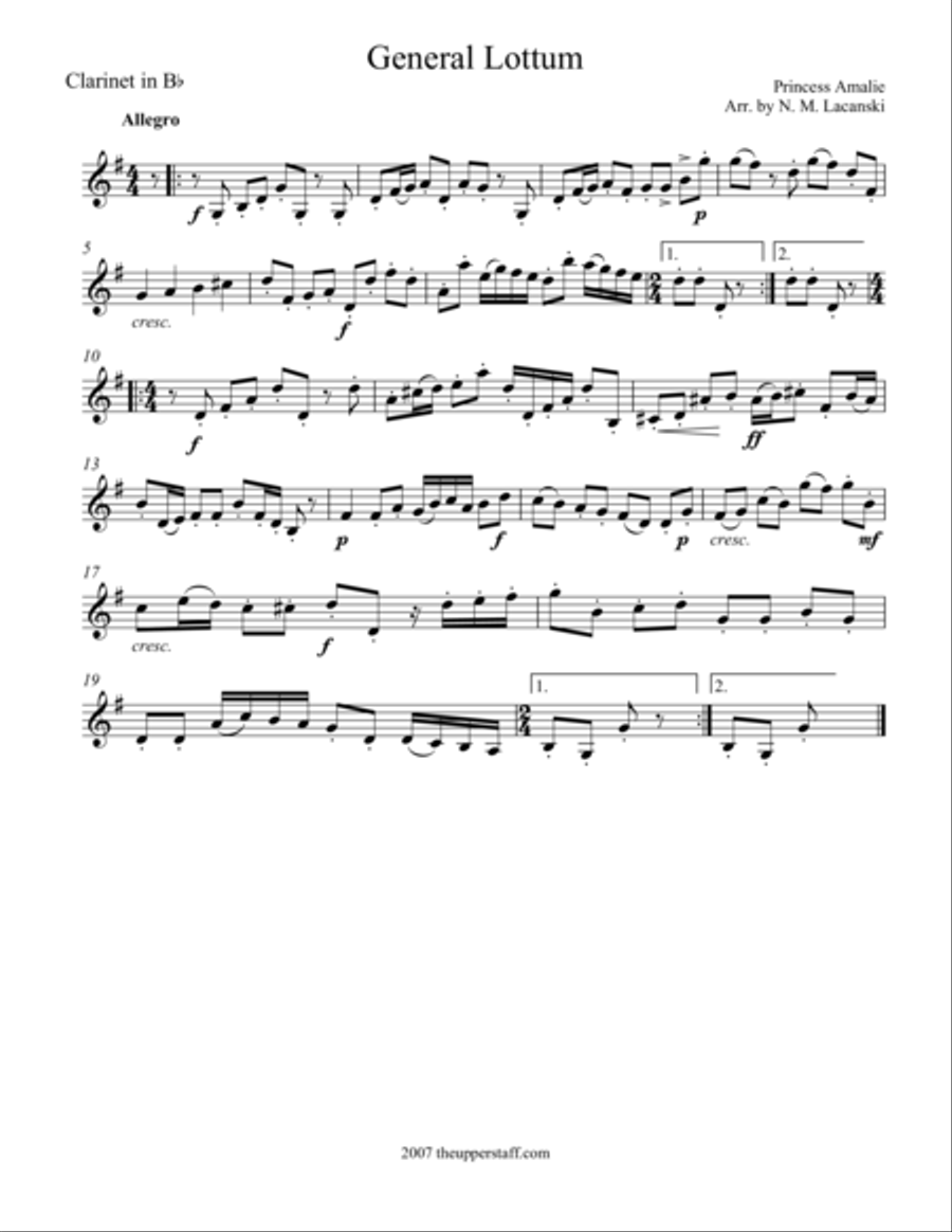 General Lottum Woodwind Duet scores gallery preview page 1