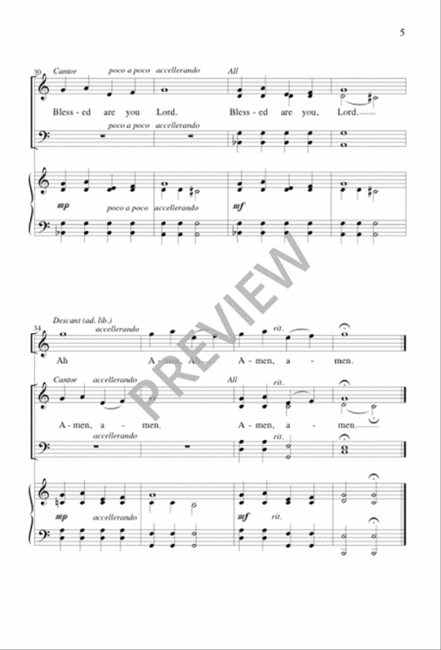 Thanksgiving Hymn from Ephesus 4-Part scores gallery preview page 6