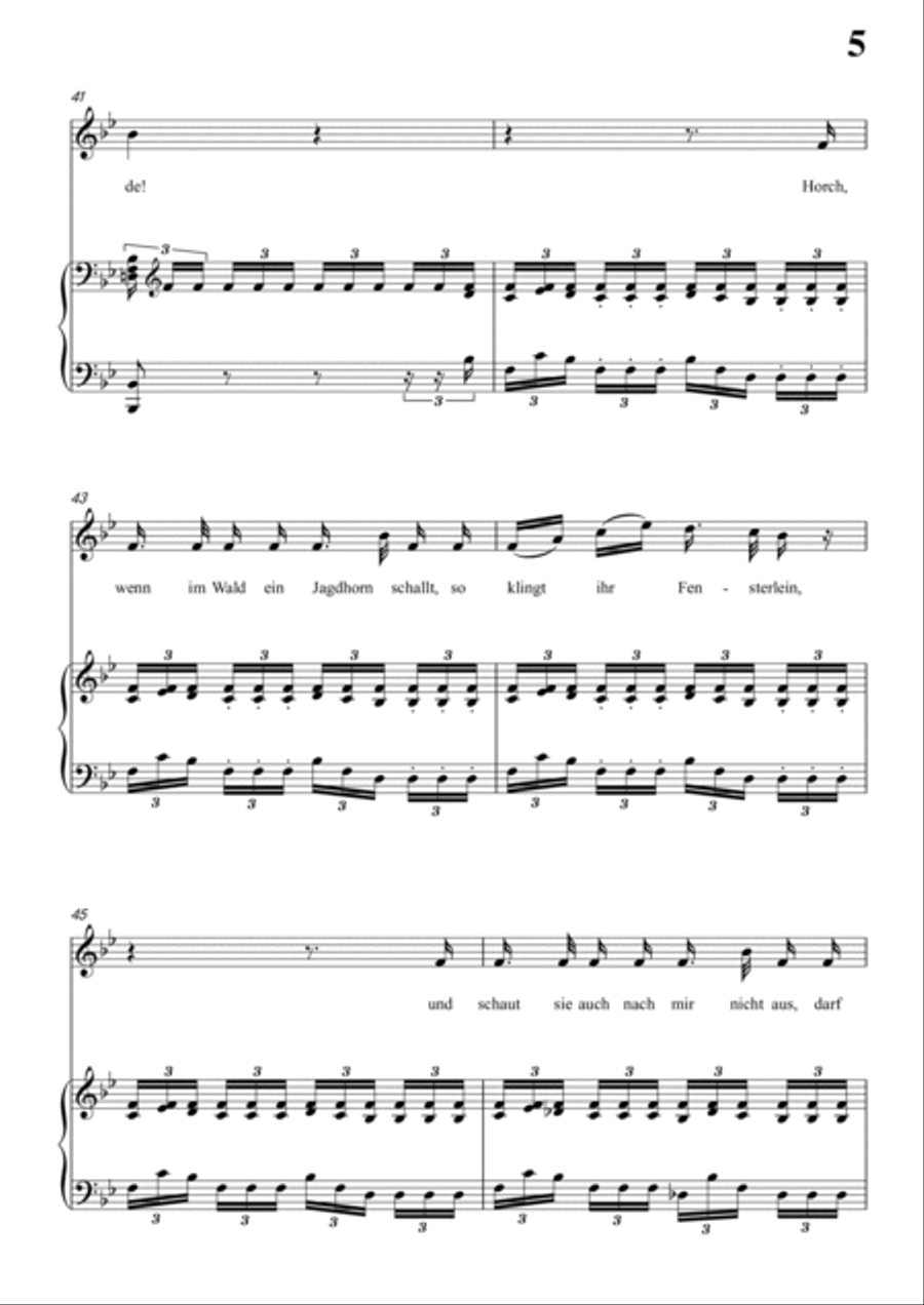 Schubert-Die böse Farbe,from 'Die Schöne Müllerin',Op.25 No.17 in bB for Vocal and Piano Voice scores gallery preview page 6