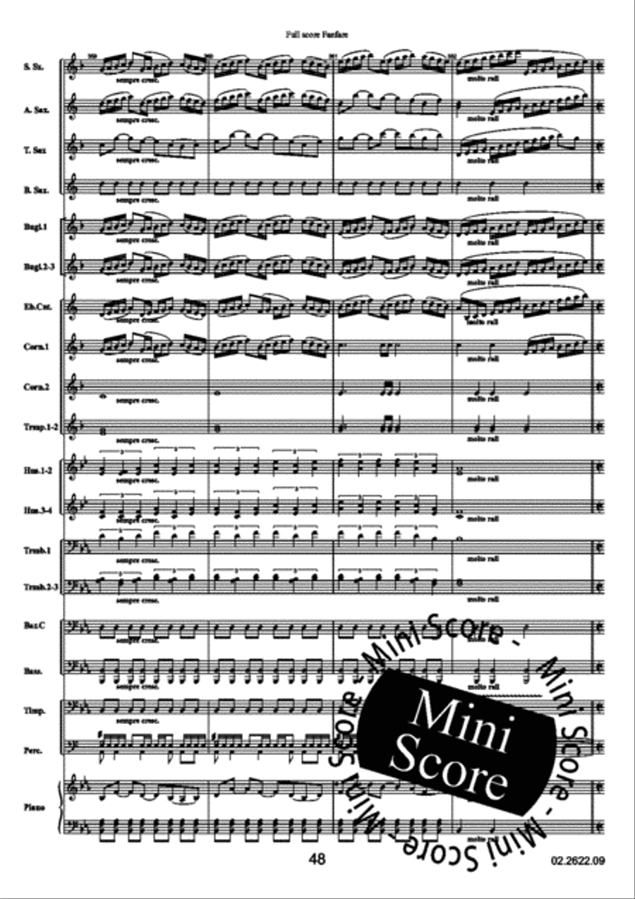 Reflections Over a Norwegian Fanfare Band scores gallery preview page 52