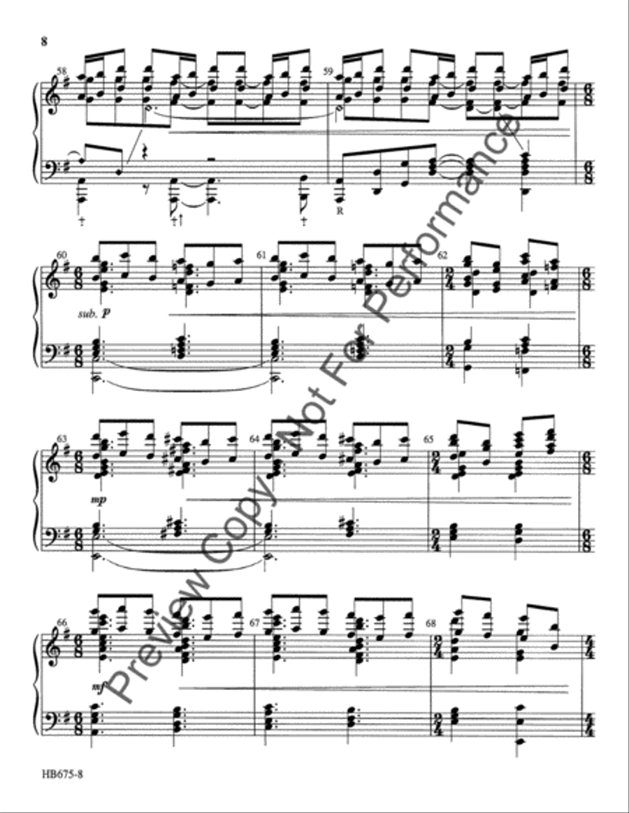 Ring His Glorious Praise - 5-7 octaves Handbell Choir scores gallery preview page 8