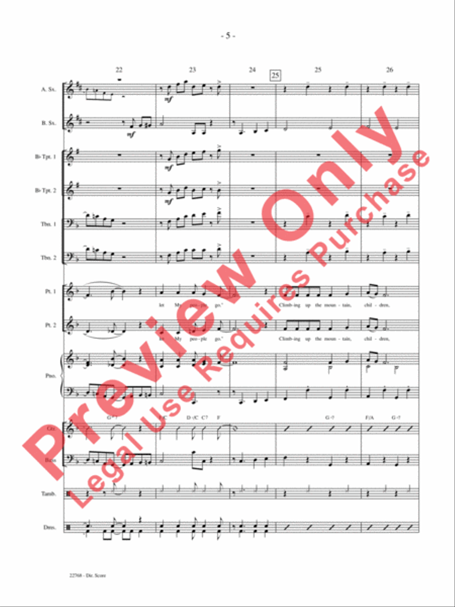 Climbing Up the Mountain Choir scores gallery preview page 6