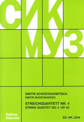 Book cover for String Quartet No. 4, Op. 83
