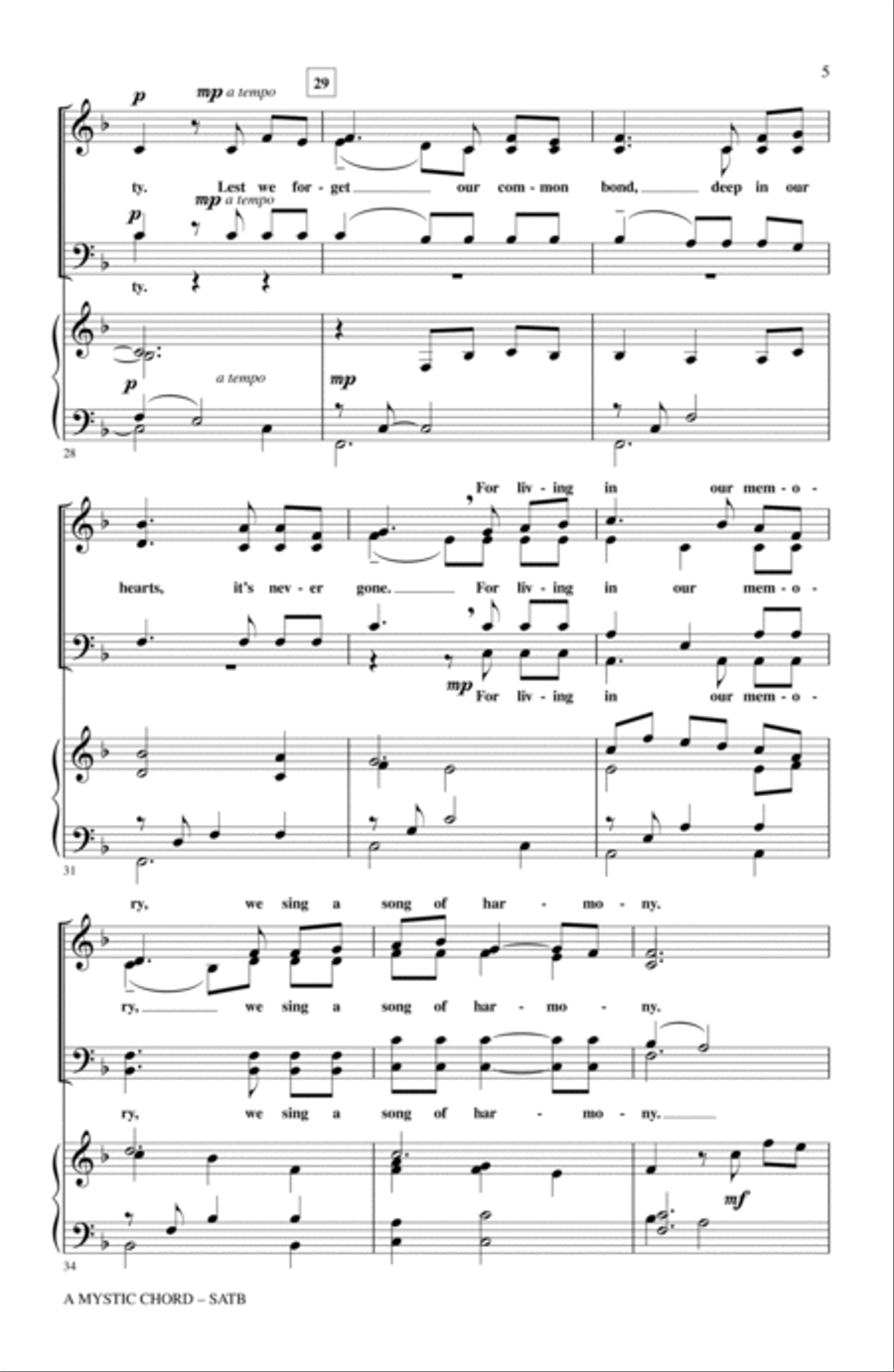 A Mystic Chord 4-Part scores gallery preview page 4
