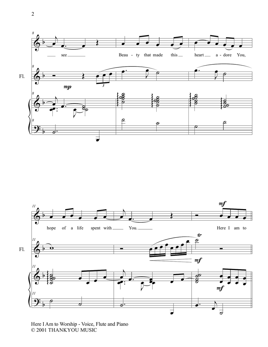 Here I Am To Worship Here I Am To Worship Small Ensemble scores gallery preview page 2