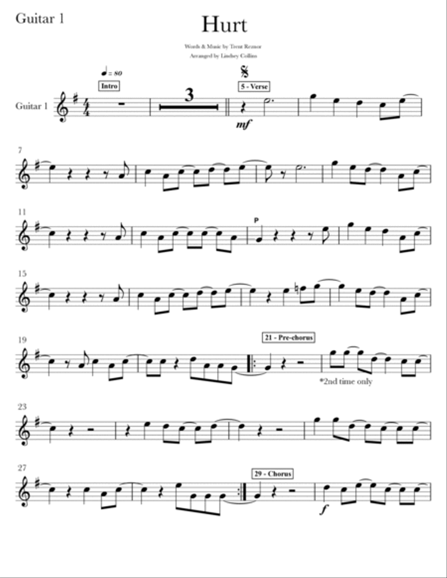 Hurt Guitar Ensemble scores gallery preview page 5