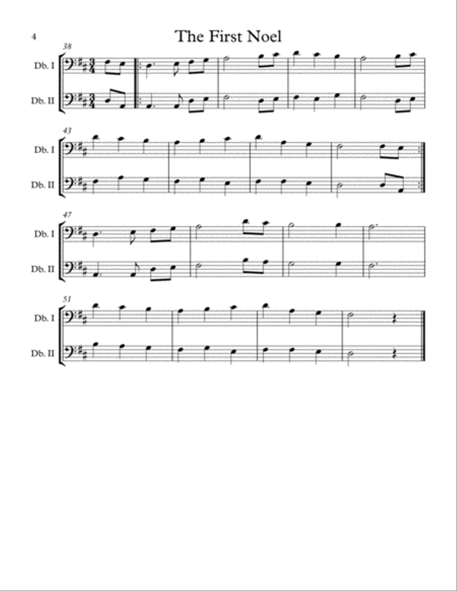 Easy Christmas Duets for Early Intermediate Bass Duet Volume 2 String Duet scores gallery preview page 4