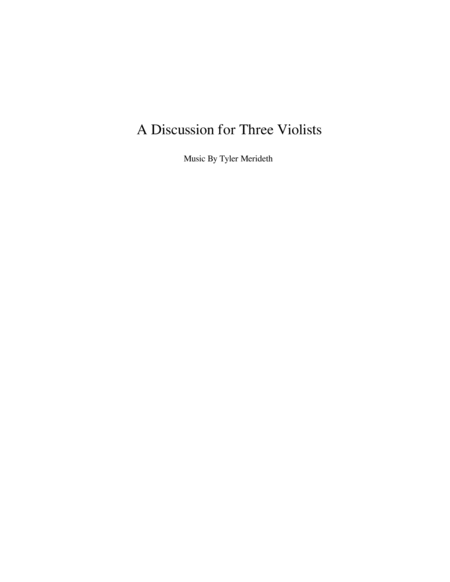 A Discussion For Three Violists-Viola Trio image number null