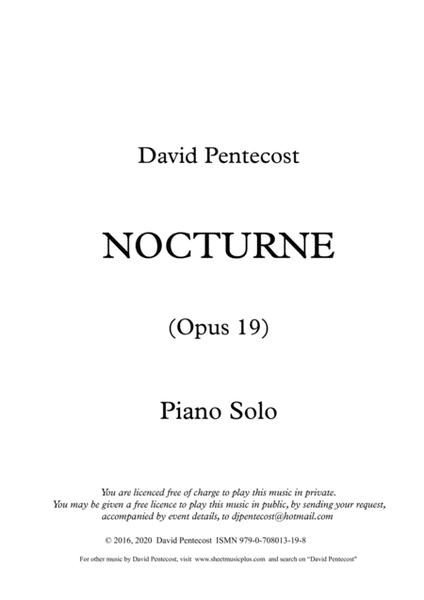 Nocturne, Opus 19