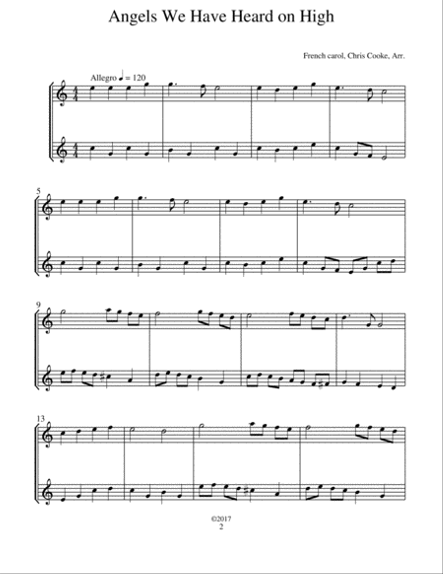25 Favorite Christmas Duets for French Horn Brass Duet scores gallery preview page 3