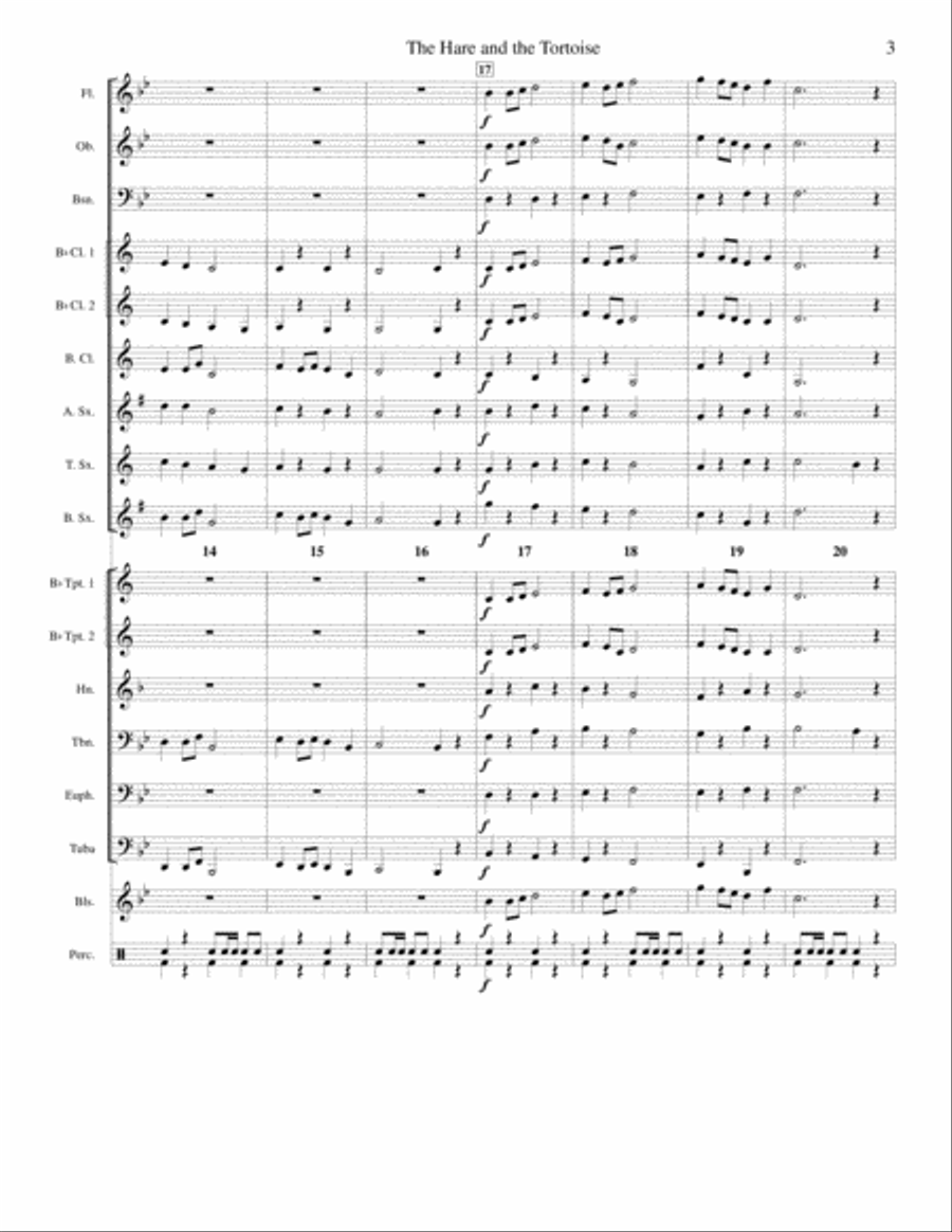 The Hare and the Tortoise Concert Band scores gallery preview page 3