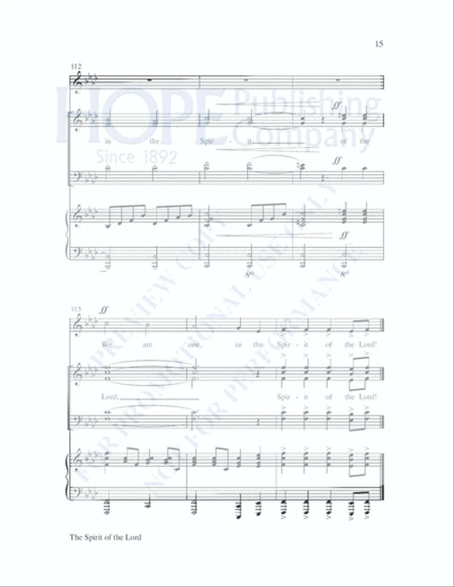 The Spirit of the Lord 4-Part scores gallery preview page 16
