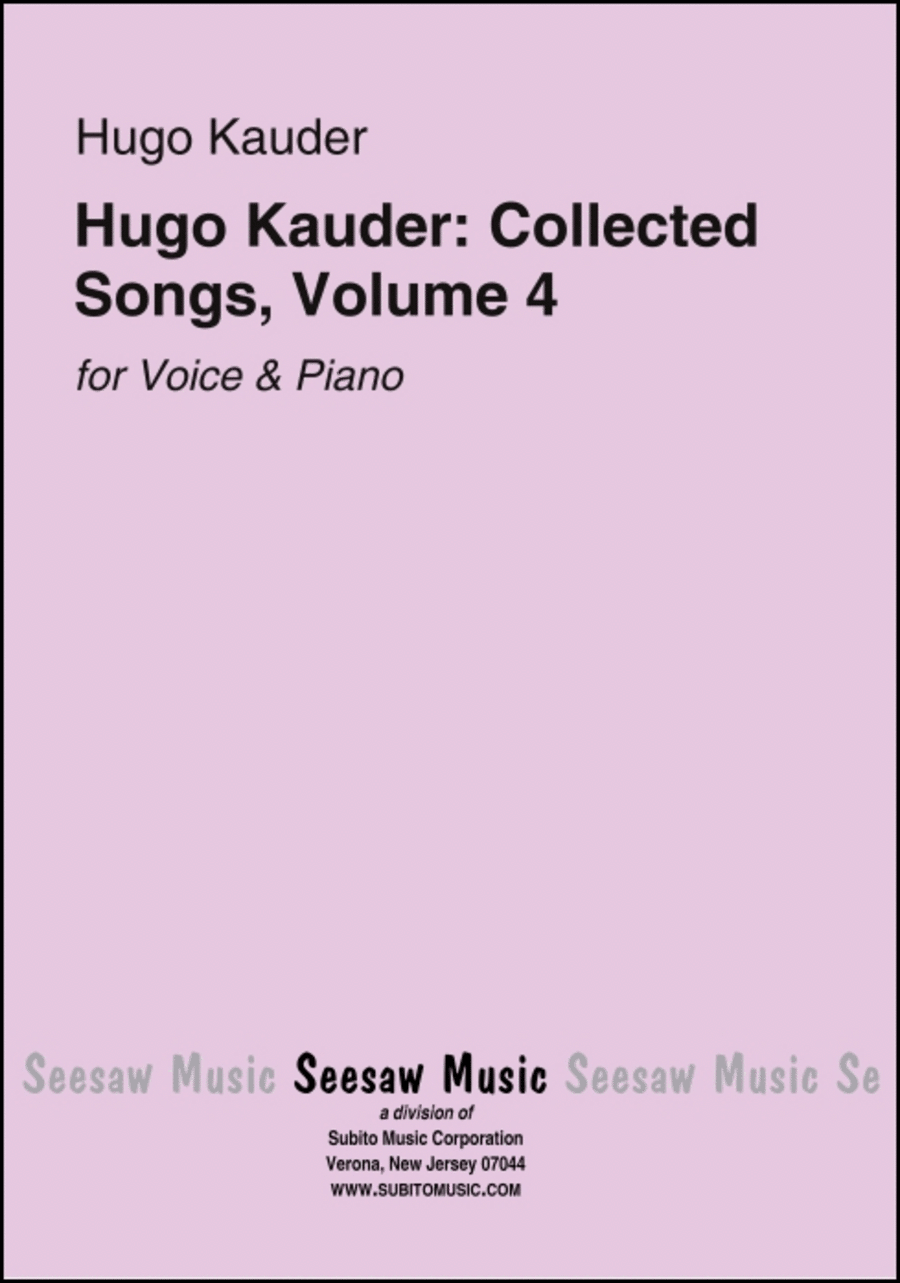 Collected Songs, Volume 4