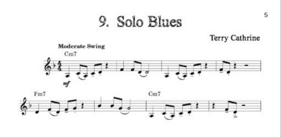 Easy Blues Tunes for Trumpet in B flat B-Flat Trumpet scores gallery preview page 3