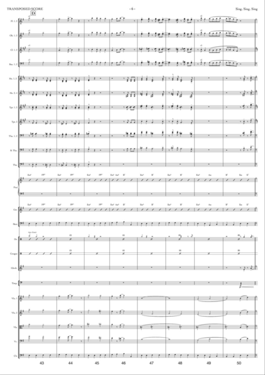 Sing, Sing, Sing Full Orchestra scores gallery preview page 6