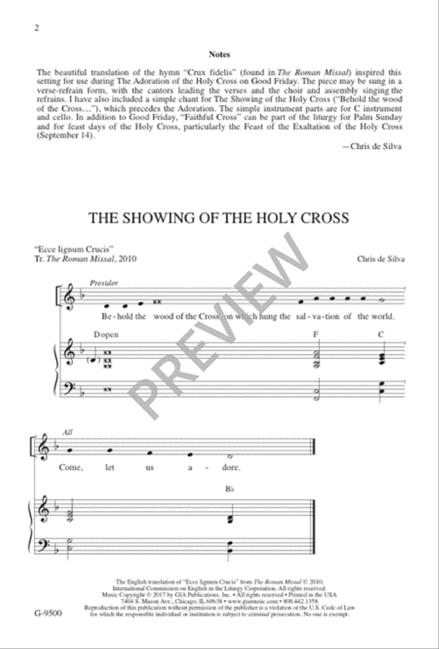 Faithful Cross Faithful Cross 3-Part scores gallery preview page 9