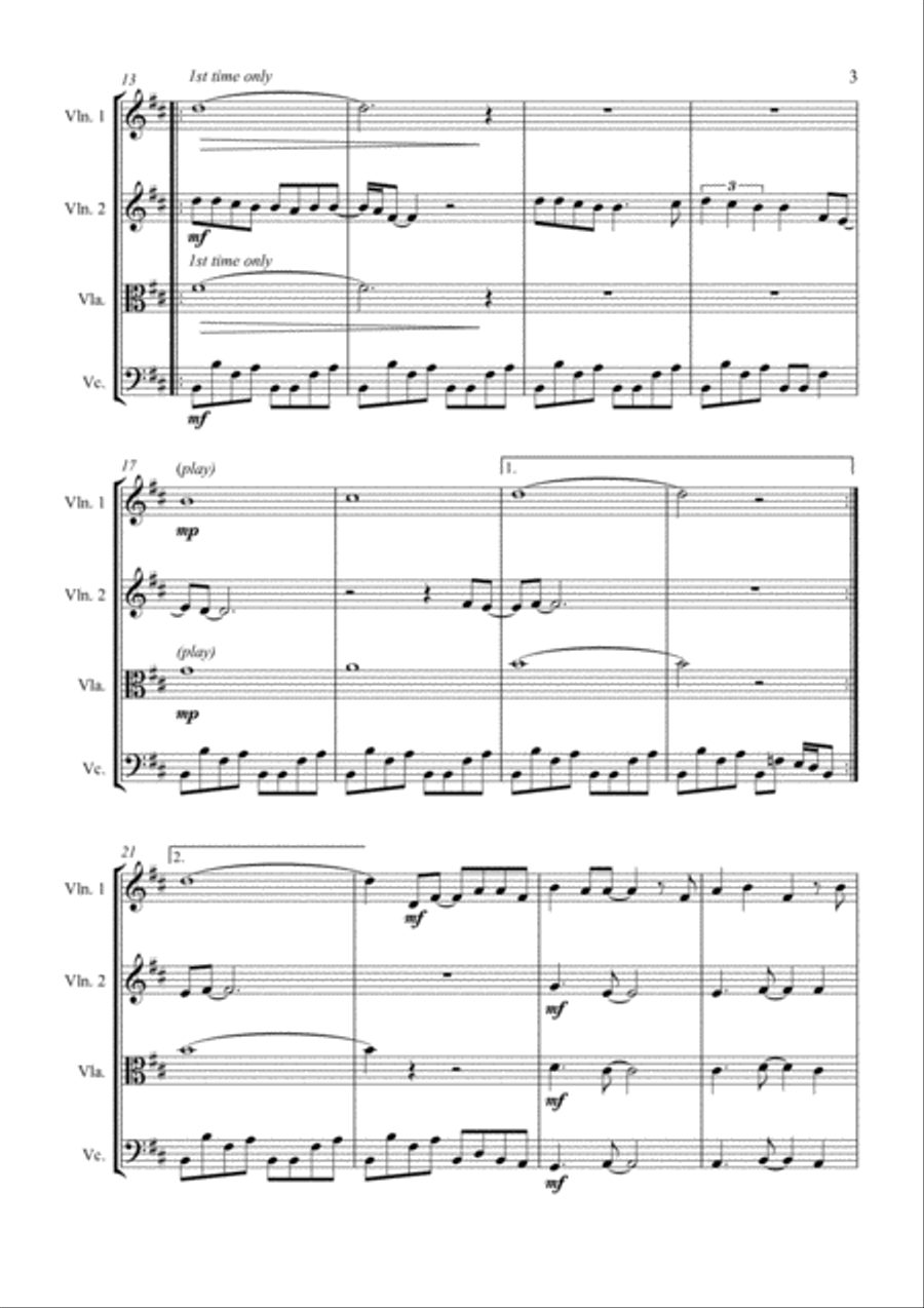 Livin' On A Prayer Livin' On A Prayer String Quartet scores gallery preview page 3
