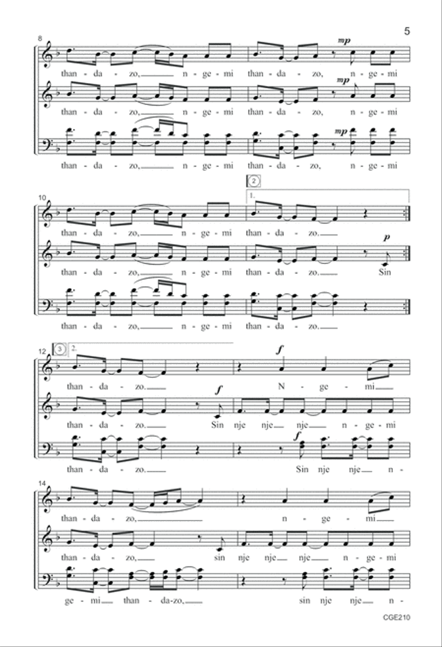 Babethandaza SATB 4-Part scores gallery preview page 5