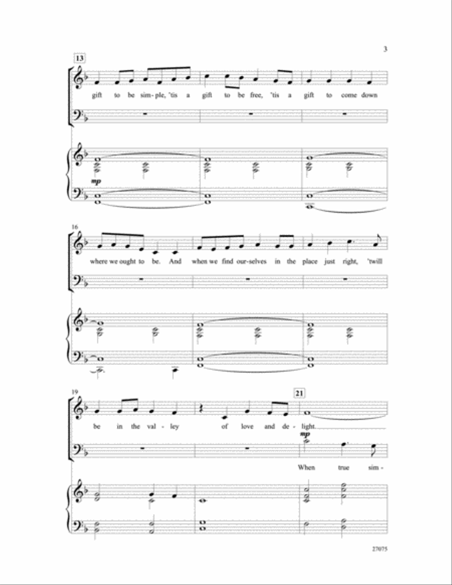 Simple Gifts Simple Gifts 3-Part scores gallery preview page 3