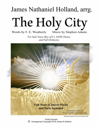 Book cover for The Holy City for Voice, SATB Choir and Orchestra Key of C