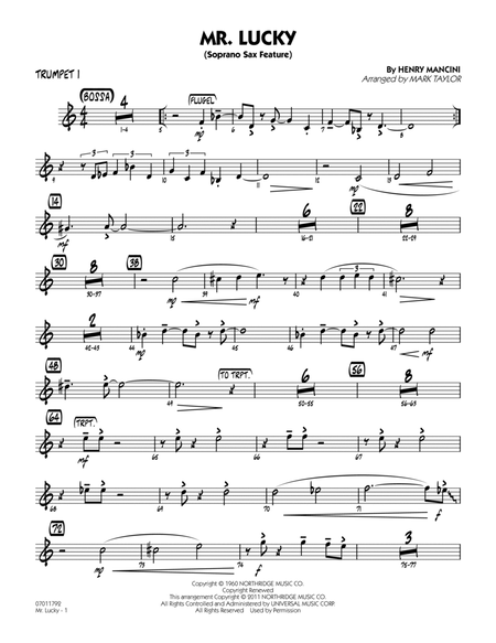 Mr. Lucky (Soprano Sax Feature) - Trumpet 1