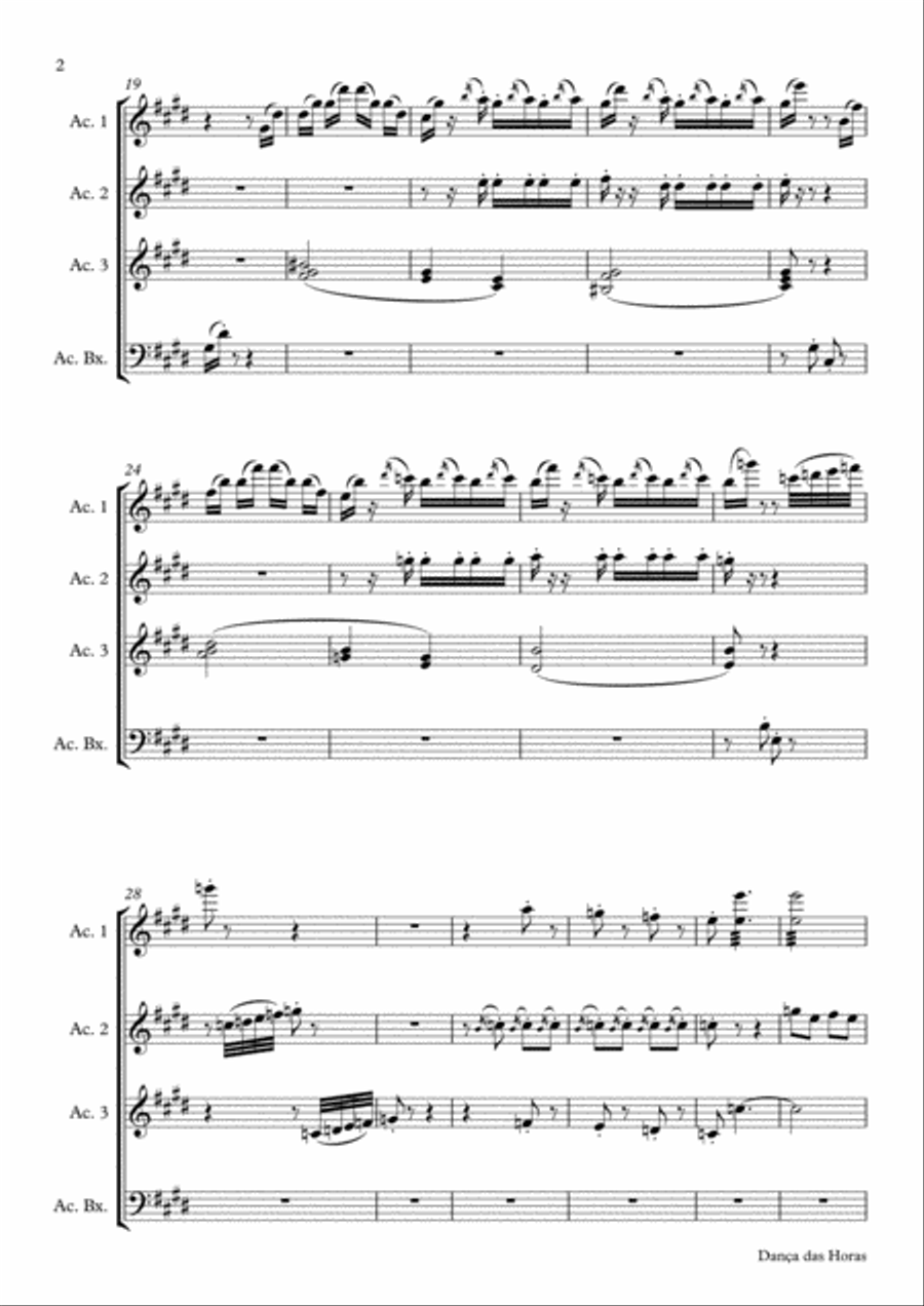 La Gioconda (Dance of the Hours) Small Ensemble scores gallery preview page 2