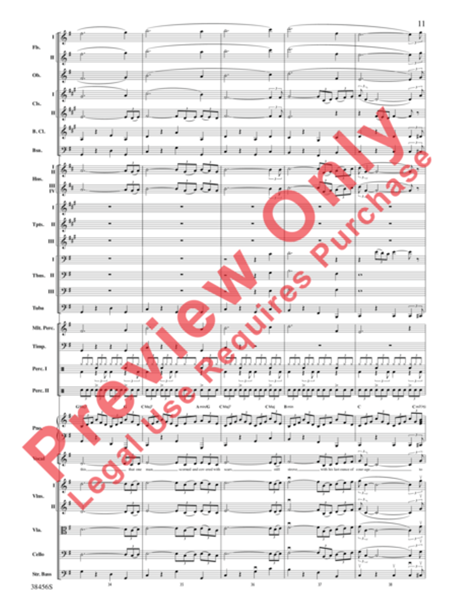 The Impossible Dream (from Man of La Mancha) Full Orchestra scores gallery preview page 12