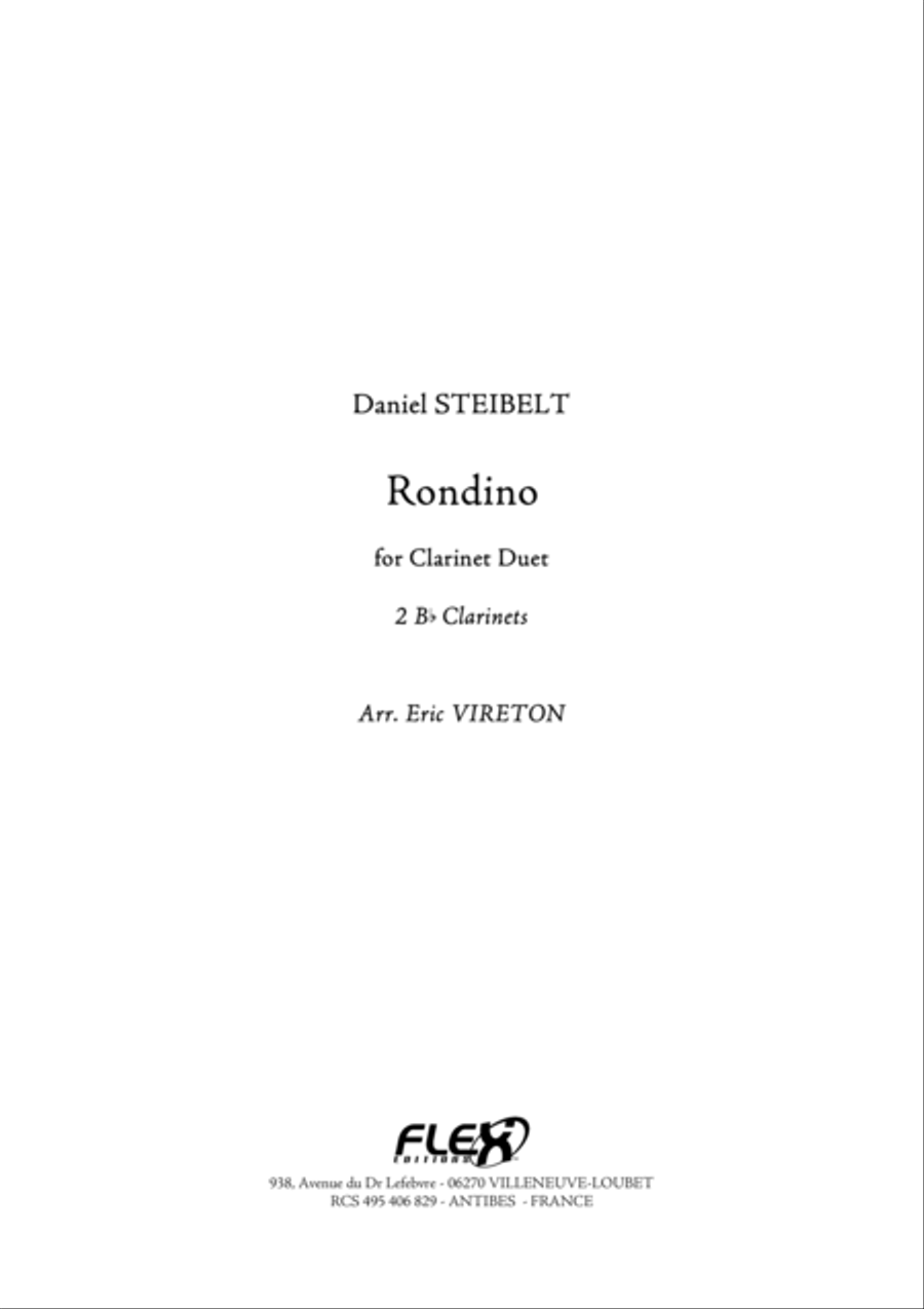 Rondino Clarinet Duet scores gallery preview page 1