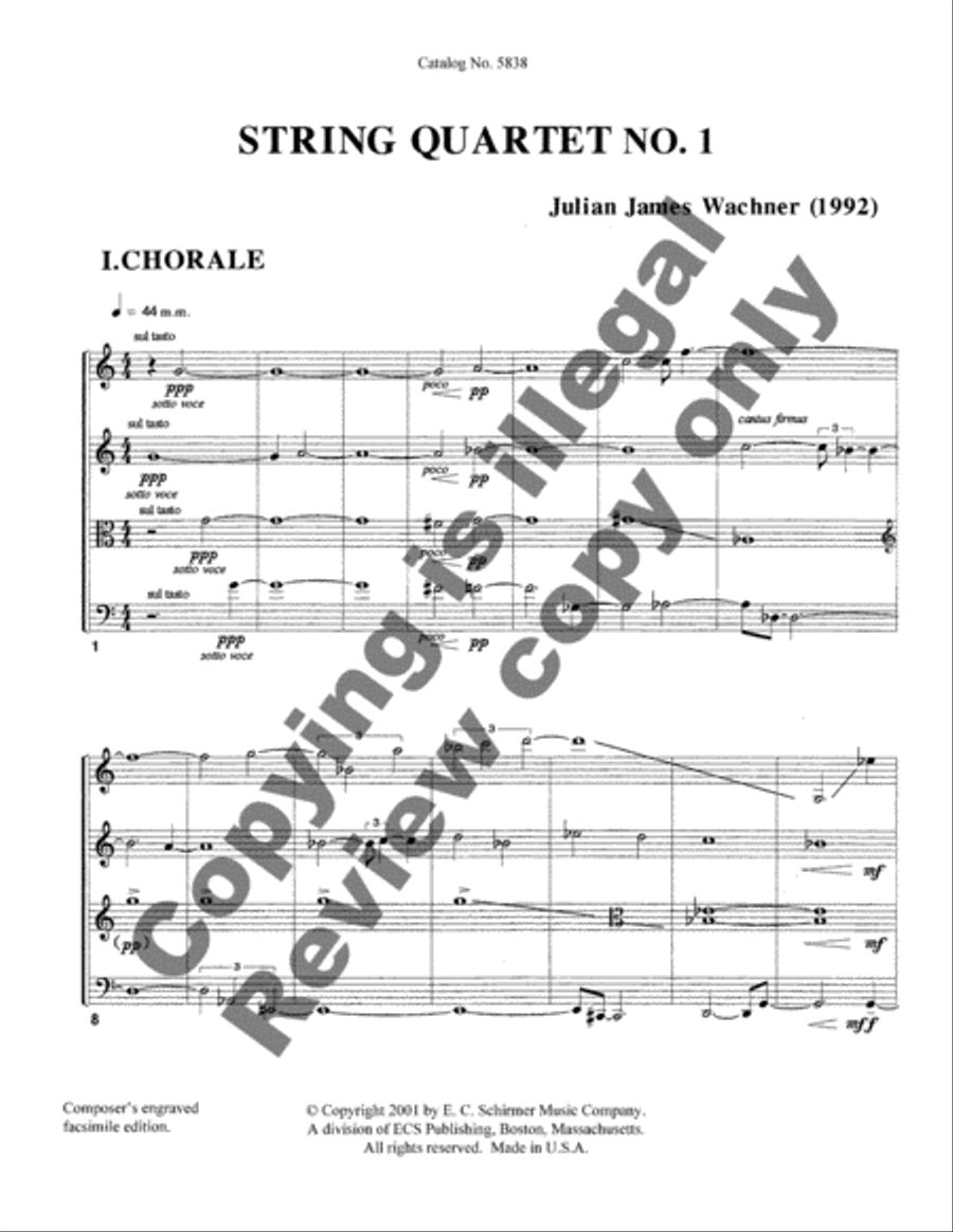 String Quartet No. 1 String Quartet scores gallery preview page 3