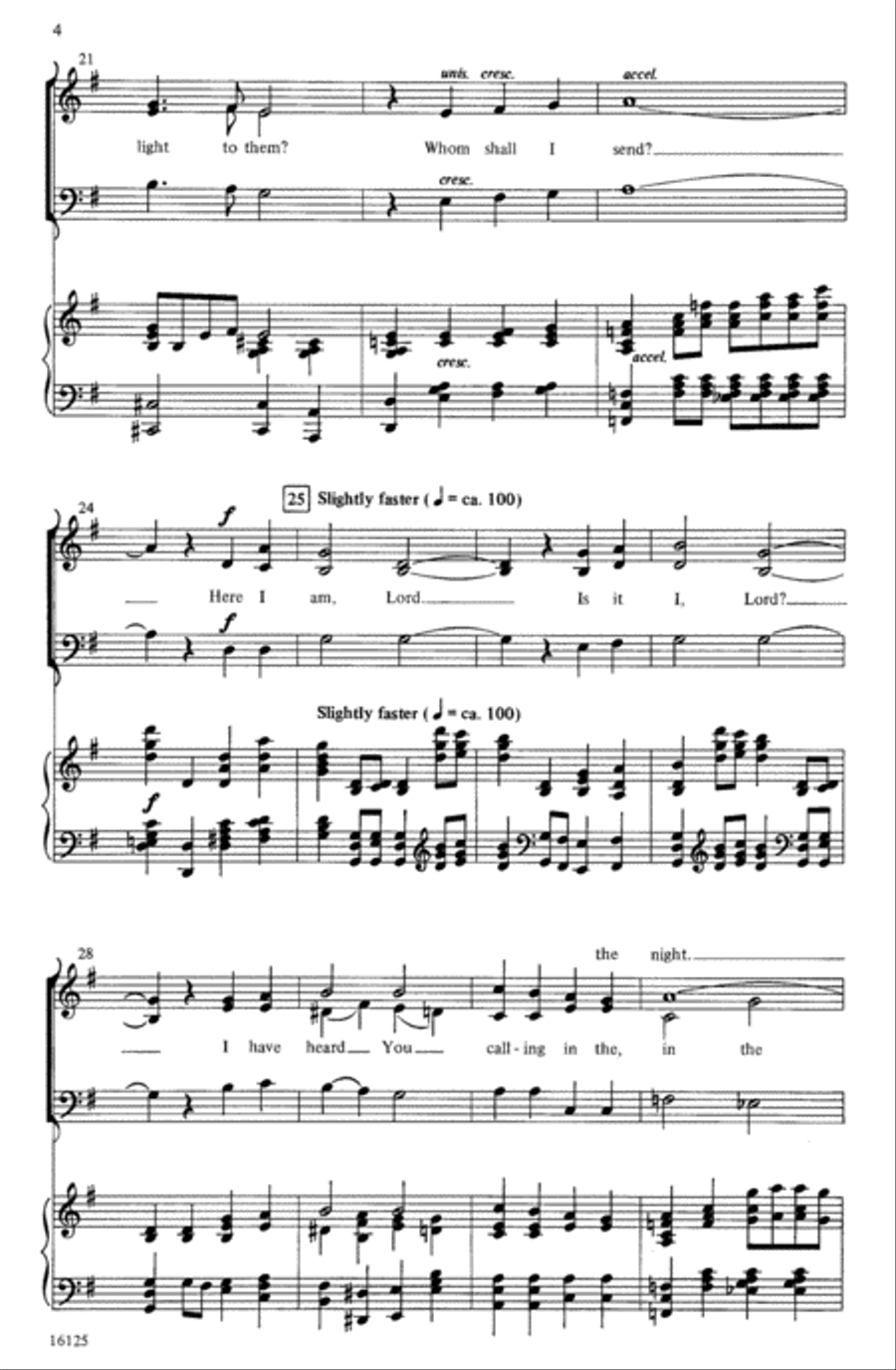 Here I Am, Lord 3-Part scores gallery preview page 4